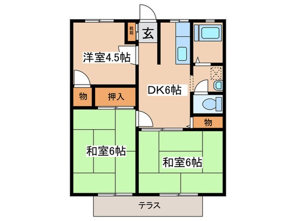 ファミ－ル座間の物件間取画像